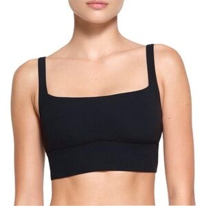 SKIMS| ‘Fits Everybody’ Square Neck Longline Bralette| Onyx